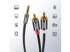 Ugreen Audio kábel 3,5 mm mini jack - 2RCA 2 m čierny (AV116 10584)