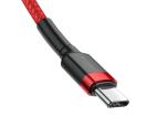 Kábel USB-C na USB-C PD Baseus Cafule PD 2.0 QC 3.0 60W 1m (červený)