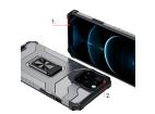 Odolný hybridný kryt + magnetický držiak pre iPhone 12 Pro Max čierny