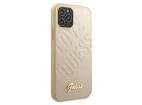 Guess GUHCP12LPUILGLG iPhone 12 Pro Max 6,7" zlaté / zlaté tvrdé puzdro Iridescent Love Script Gold Logo
