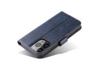 Magnetické puzdro elegantný kryt s chlopňou a funkciou stojana pre iPhone 13 Pro Max modré