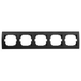 Kanlux 33578 LOGI Päťnásobný horizontálny rámček - čierna matná