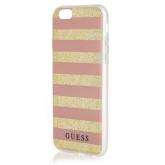 Guess GUHCP6STGPI iPhone 6 / 6S ružové tvrdé puzdro Ethnic Chic Stripes 3D