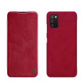 Kožené puzdro Nillkin Qin pre Samsung Galaxy A03s červené