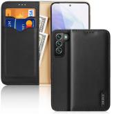 Dux Ducis Hivo Leather Flip Cover Originálna kožená peňaženka na karty a doklady Samsung Galaxy S22 + (S22 Plus) čierna
