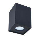 Závesné bodové svetlo OS201-CP - štvorcové - čierne matné + zásuvka GU10