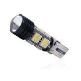 LED auto žiarovka 8 SMD5050 + HP LED,  T10