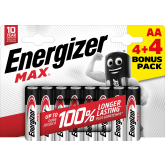 Energizer ENR Max AA alkalické batérie 4+4 8ks (E303330400)