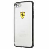Pevné puzdro Ferrari FEHCP7BK iPhone 7/8 / SE 2022 / SE 2020 čierne / priehľadné Racing Shield