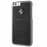 Pevné puzdro Ferrari FESEHCP6BKR iPhone 6 / 6S 488 čierne / červené prešívanie