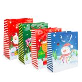 Vianočná darčeková taška - papier - 265 x 127 x 330 mm - 4 druhy / balenie