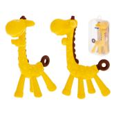 Žltá žirafa silikónové hryzátko