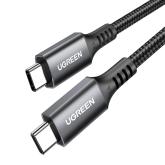 Ugreen US555 100W USB-C / USB-C PD 3m kábel - sivý