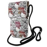 Kožená kabelka Hello Kitty Tags Graffiti Cord - béžová