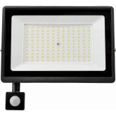LED reflektor 100W - PIR senzor pohybu - neutrálna biela