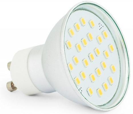 LED žiarovka Gu10 24 led smd 2835 3,4W studená biela .