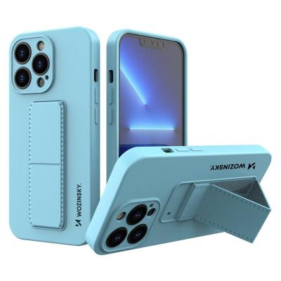 Wozinsky Kickstand Case Flexibilný silikónový stojan iPhone 13 Blue